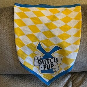 Dutch PUP Yellow and White Checkered Bandana